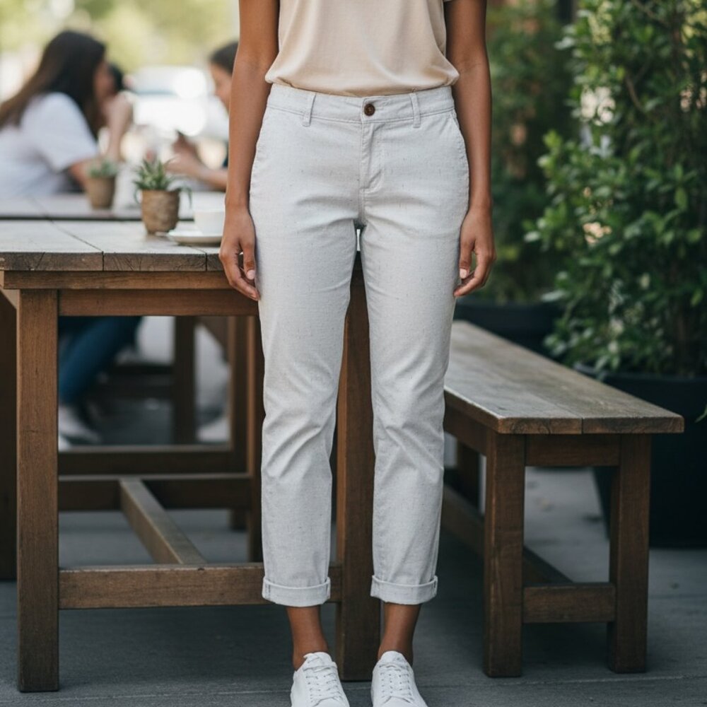 Anthropologie Chino White Jeans 26